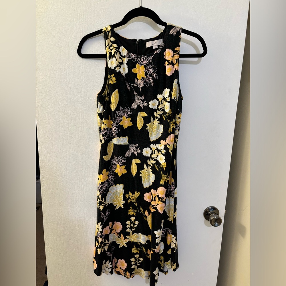 Loft Patterned Tank Dress for Work